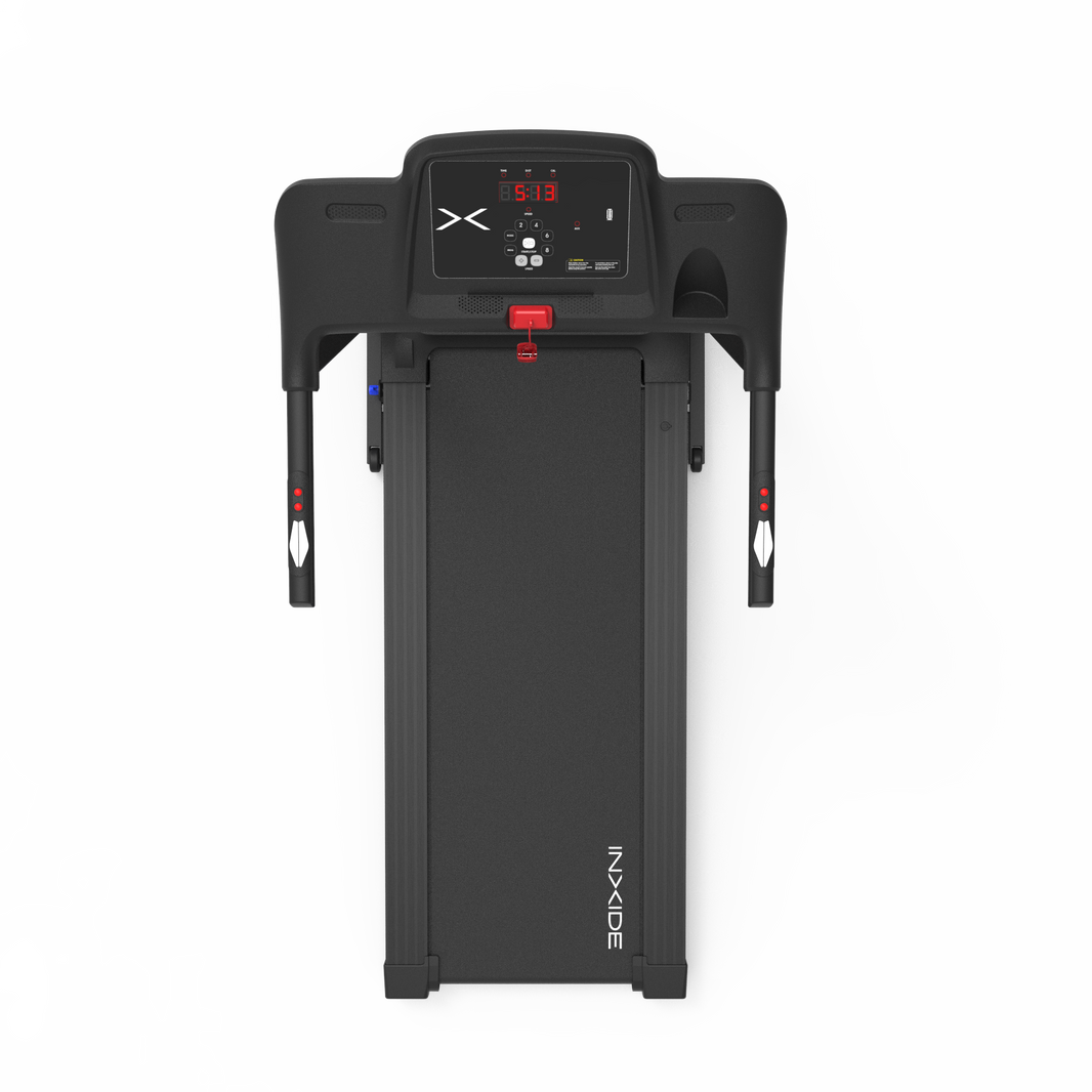 Bodytone - Cinta de Correr Plegable - Conectividad Bluetooth FitShow y Zwift - 12 Programas de Entrenamiento - Velocidad Máxima 12 km/h - Altavoces MP3 y Pantalla LED - Modelo FIT12 Inxide