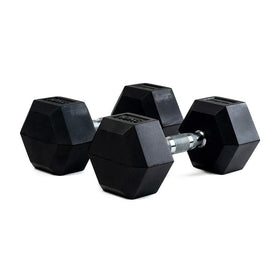 Par de mancuernas hexagonales de goma de 5 kg Topgim TG-H5