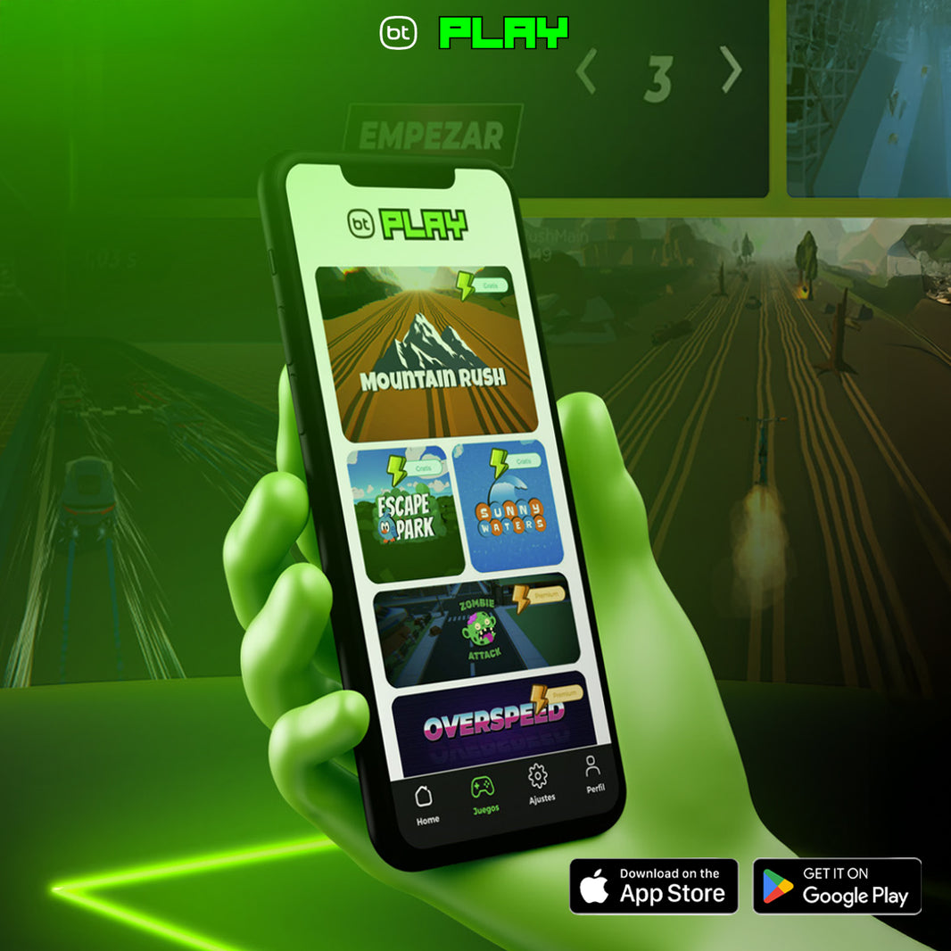 Bodytone Play: Bicicleta Estática Gaming Interactiva y Plegable | Entrena Jugando