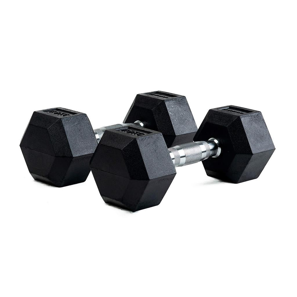 Par de mancuernas hexagonales de goma 7kg